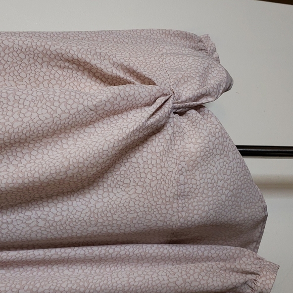 Adrianna Papell Pink Chiffon Blouse Twist Front Polka Dot Top Designer Summer - Picture 7 of 10